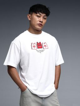 Puma - Junior Varsity V Men's Relaxed Basketball T-shirt - White