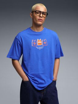 Puma - Junior Varsity V Men's Relaxed Basketball T-shirt - Blue