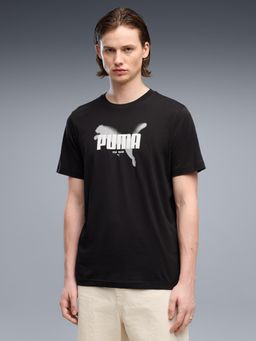 Puma - HOUSE OF GRAPHICS Men's Logo Print T-shirt - Black