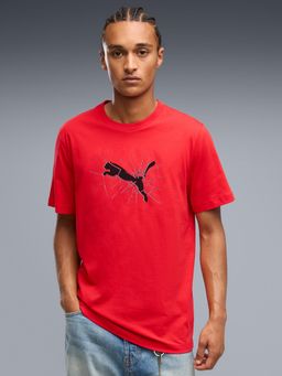 Puma - HOUSE OF GRAPHICS Men's Cat Logo T-shirt - Red