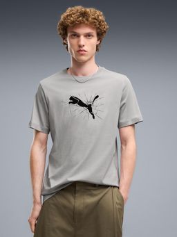 Puma - HOUSE OF GRAPHICS Men's Cat Logo T-shirt - Grey