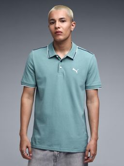 Puma - Contrast Tipping Men's Slim Fit Polo T-shirt - Blue