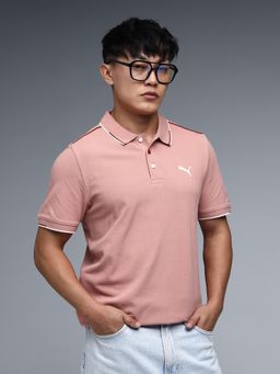 Puma - Contrast Tipping Men's Slim Fit Polo T-shirt - Pink