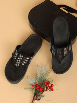 Carlton London - Black Stylish Sandals