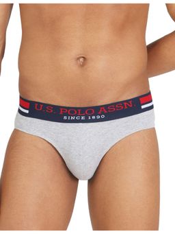 U.S. POLO ASSN. - Men Grey Melange I006 Natural Cotton Briefs (Pack of 2)