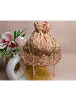 Nayaab by Sonia - Leafy Pink Potli