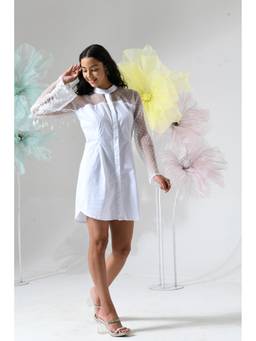 Ridhi Kapoor Label - White Celeste Shirt Dress