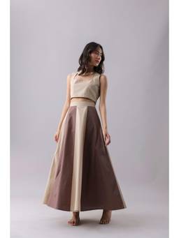 Why Look West - Brown Sable Cocoa Flared Skirt