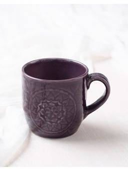 Fabindia - Purple Pragya Ceramic Embossed Mug
