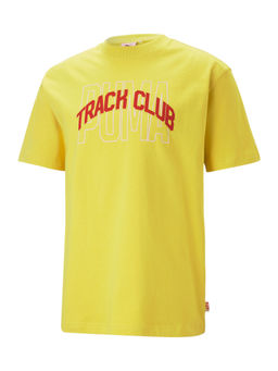 Puma - Fast Track Graphic Mens Yellow T-shirt