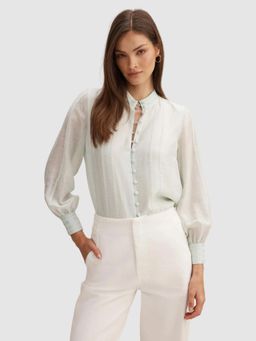 Forever New - Astra Lace Trim Blouse Top