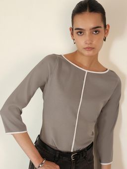 FABLE STREET - Polyester Regular Fit Three-Quarter Sleeve Top