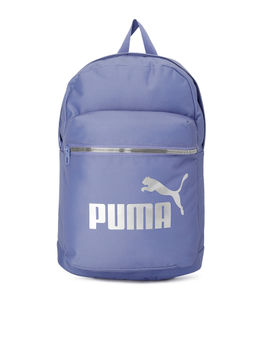 Puma - Blue Solid Polyester Backpack