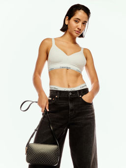 Calvin Klein - Black Printed Polyester Sling bag