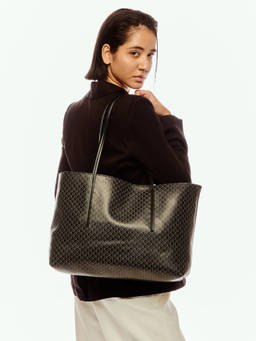 Calvin Klein - Black Printed Polyester Tote Bag