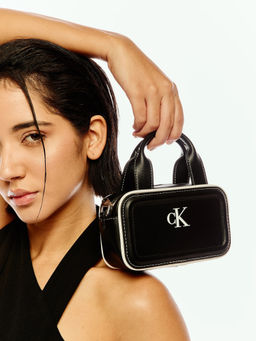 Calvin Klein - Black Typography Pu Mini Bag