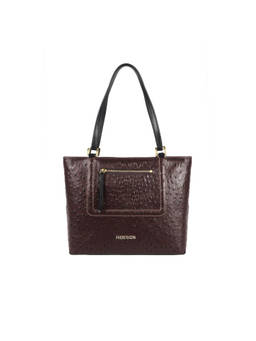 Hidesign - Brown Textured Leather Handbag (Medium)