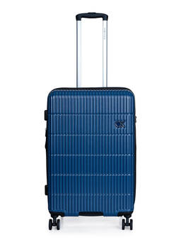 Calvin Klein - Blue Textured Abs Composite Trolley Bag (Medium)