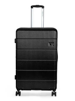 Calvin Klein - Black Textured Abs Composite Trolley Bag (Large)