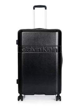 Calvin Klein - Black Textured Abs Composite Trolley Bag (Large)