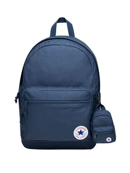 Converse - Navy Blue Solid Polyester Backpack