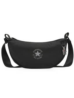 Converse - Black Solid Polyester Crossbody Bag