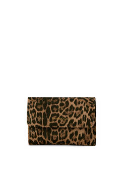 MIRAGGIO - Brown Animal Print Pu Wallet (Small)