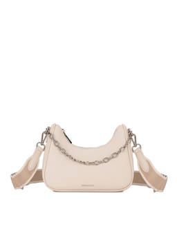 MIRAGGIO - Ivory Solid Pu Sling bag with Detachable Strap (Medium)