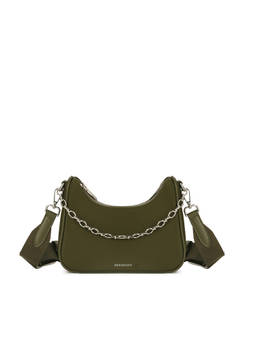MIRAGGIO - Olive Solid Pu Sling bag with Detachable Strap (Medium)
