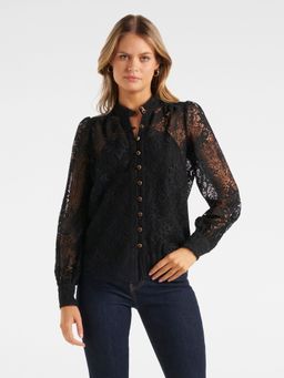 Forever New - Ruth Button Down Lace Blouse