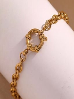AQUASTREET - O Clip Link Chain Bracelet 18K Gold Plated Waterproof Anti-Tarnish