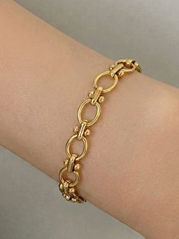 AQUASTREET - Anti-Tarnish Waterproof 18K Gold Plated Rolo Link Bracelet