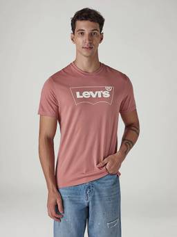 Levi's - Pink Cotton Half Sleeves Crew Neck Solid T-Shirt