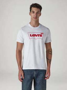 Levi's - White Cotton Half Sleeves Crew Neck Solid T-Shirt