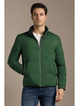 Louis Philippe - Men Casual Green Self Design Jacket