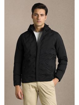 Louis Philippe - Men Casual Black Solid Jacket