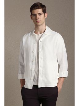 Louis Philippe - Men Casual White Solid Shacket