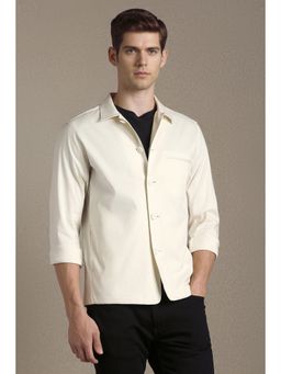 Louis Philippe - Men Casual White Solid Shacket