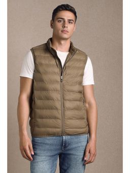 Louis Philippe - Men Casual Olive Solid Jacket