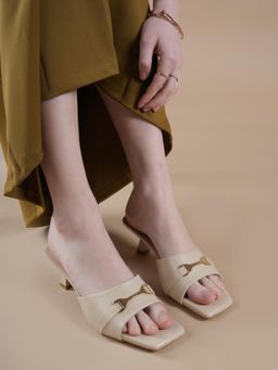 Drop Bold - Women Cream Kitten Heels