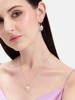 MINOUS - 925 Silver Luxe Petal Drop Jewellery Set
