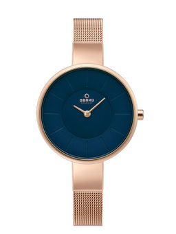 Obaku - Blue Sol-Azure Round Dial Analog Watch -V149LXVLMV