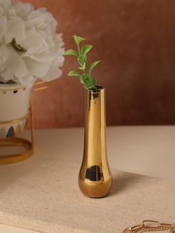 Bonhomie - Gold Abstract Gloss Finish Ceramic Vase