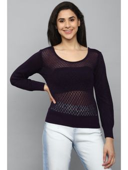 Allen Solly - Women Purple Solid Casual Top