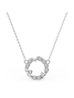 Candere by Kalyan Jewellers - 18K BIS Hallmark White Gold and Diamond Pendant with Chain