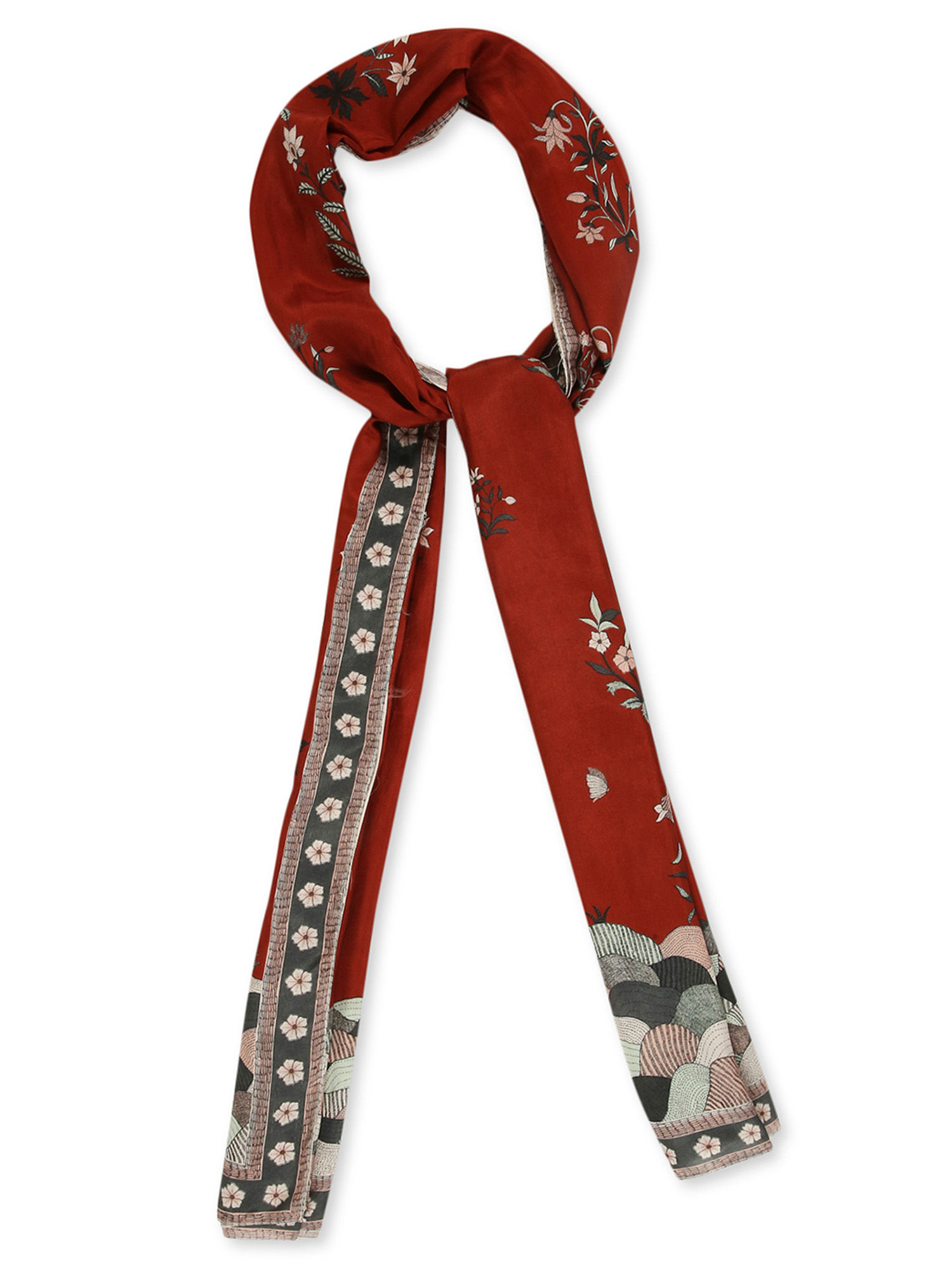 Red Floral Printed Scarf-picture-33