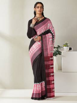 Garden VARELI - Women Pink Pure Cotton Printed Motifs Saree