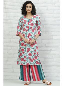 Rangriti - Blue Printed Suit Set (Set of 2)