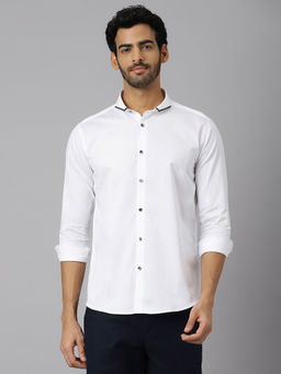KINGDOM OF WHITE - Party Punch Stylized Collar Satin Shirt