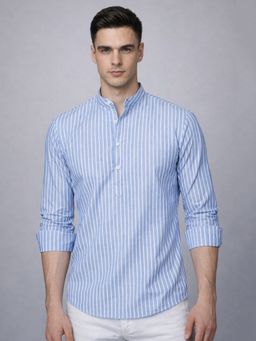 Jompers - Blue Striped Short Kurta